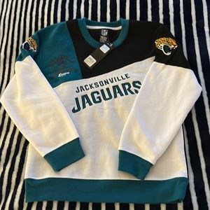 NWT NFL Jacksonville Jaguars Duval Colorblock Sweatshirt Boys 10 12
